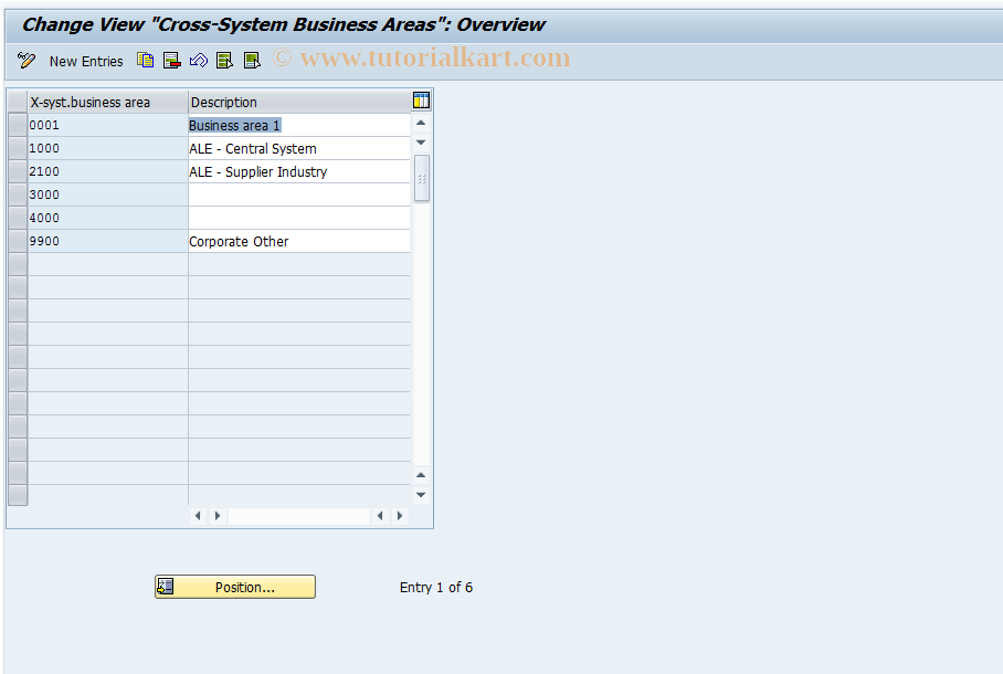 SAP TCode OB93 - C FI Maintain Table TGSBG