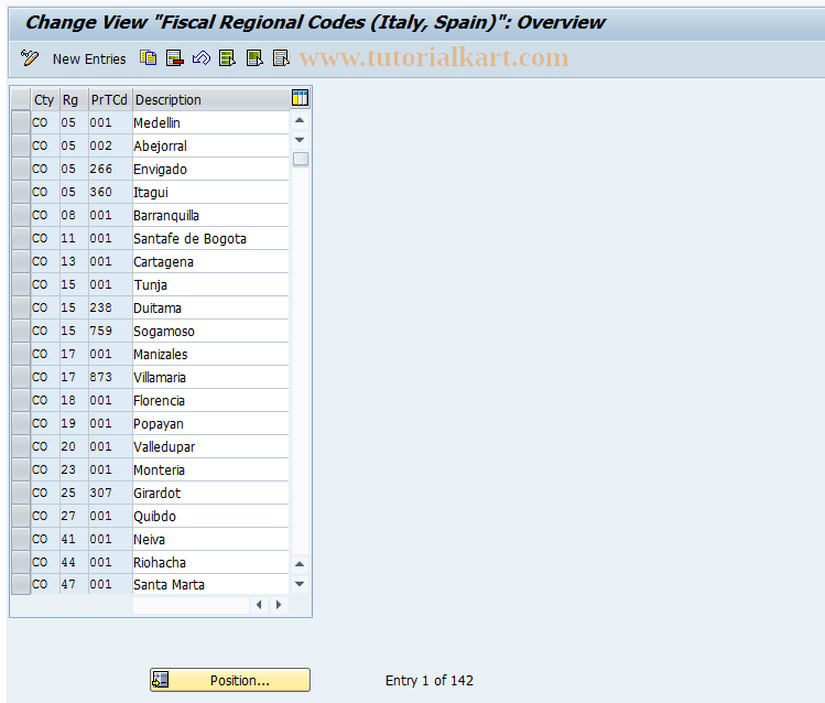 SAP TCode OBAD - C FI Maintain Table T005P