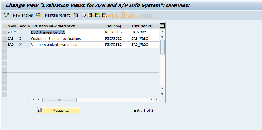 SAP TCode OBAG - C FI Maintain Table T060O