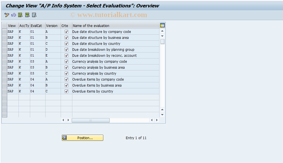 SAP TCode OBAK - C FI Maintain Table T060