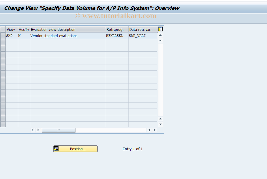 SAP TCode OBAO - C FI Maintain Table T060O