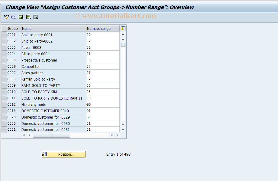 SAP TCode OBAR - C FI Maintain Table T077D