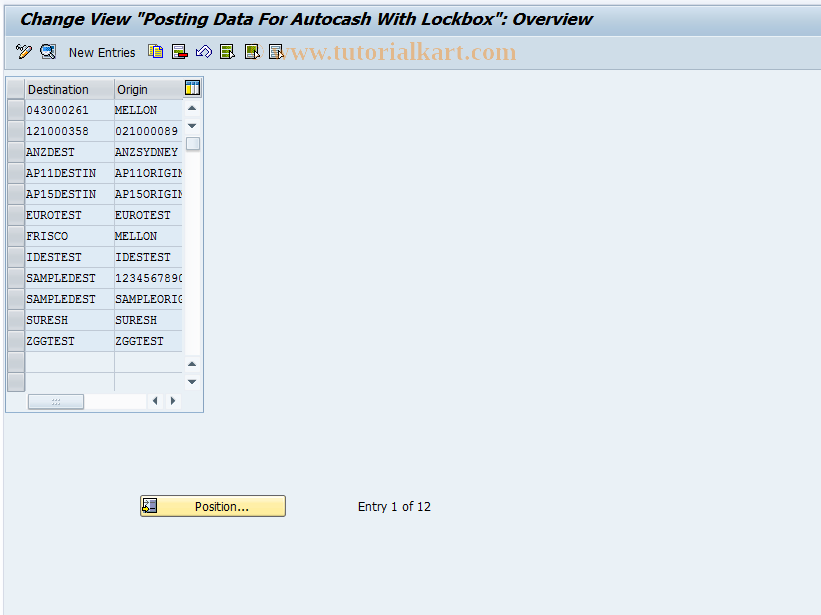 SAP TCode OBAX - C FI Maintain Table T049A