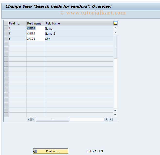 SAP TCode OBB3 - C FI Maintain Table TFMC