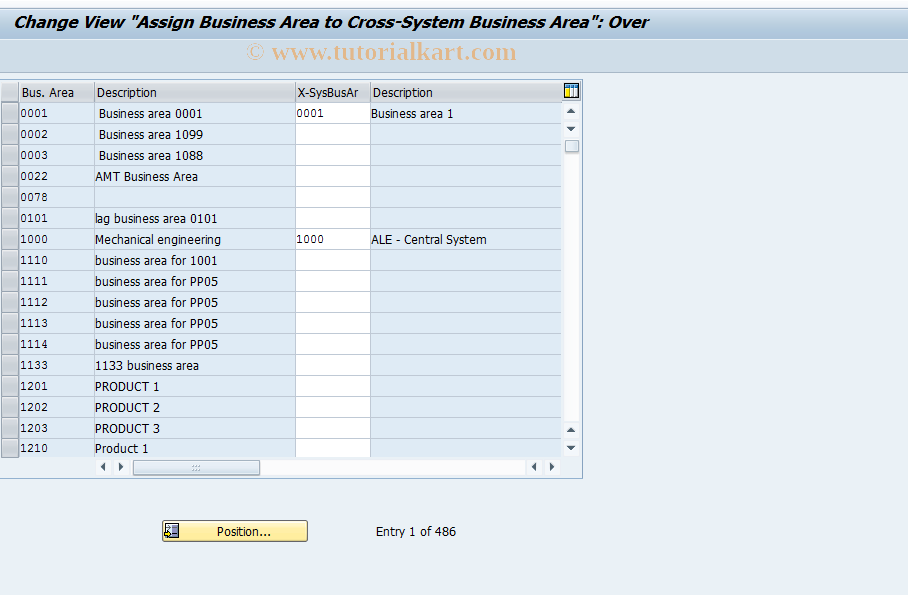 SAP TCode OBB7 - C FI Maintain Table TGSB