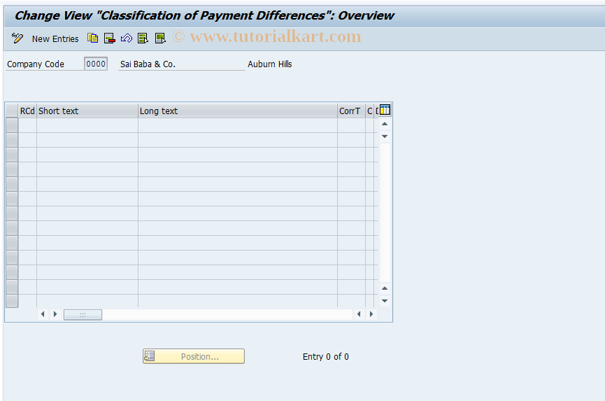 SAP TCode OBBE - C FI Maintain Table T053R and T053S