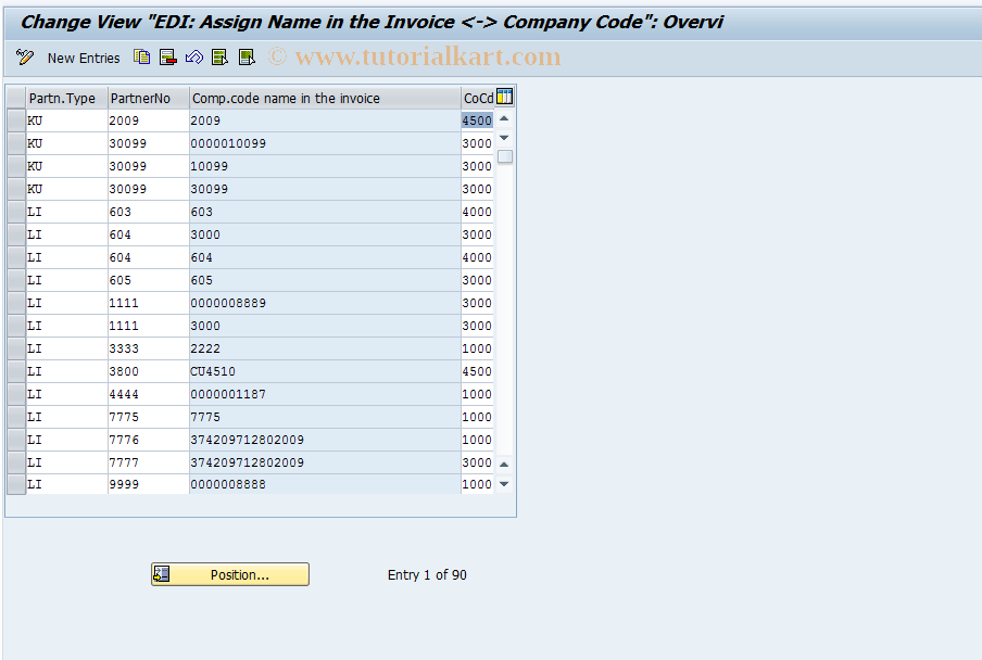 SAP TCode OBCA - C FI Maintain Table T076B