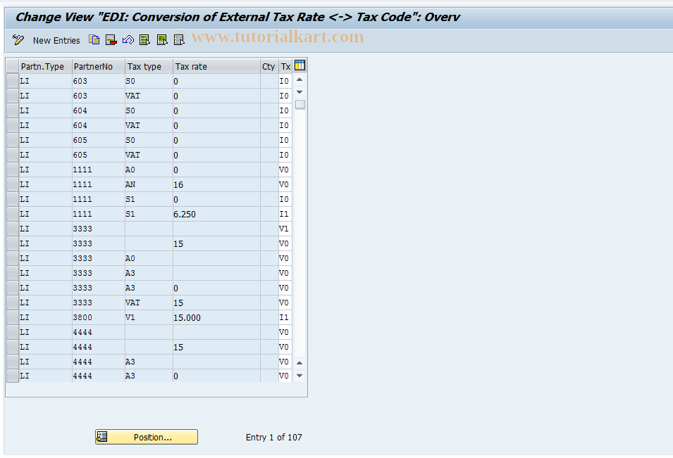 SAP TCode OBCD - C FI Maintain Table T076M