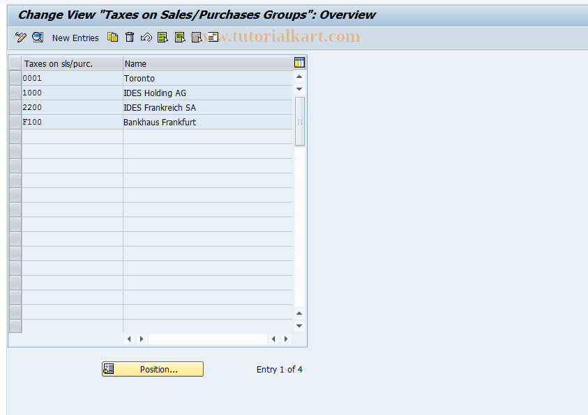 SAP TCode OBCF - C FI Maintain Table T007F