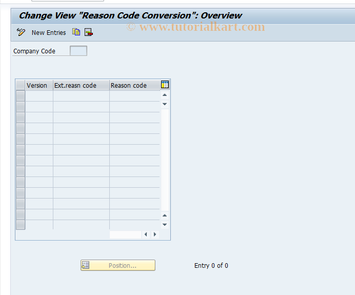 SAP TCode OBCS - C FI Table T053E Maintenance