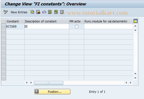 SAP TCode OBDD - C FI Table T060K Maintenance