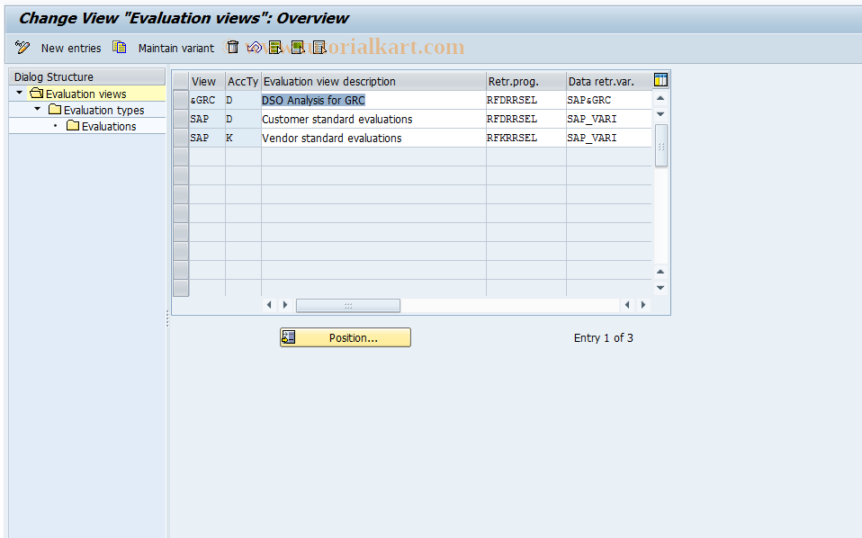 SAP TCode OBDF - C FI Maintenance view cluster V_T060o