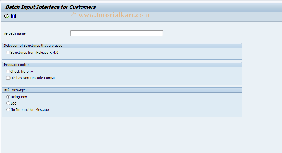 SAP TCode OBE7 - C FI Batch Input Customers