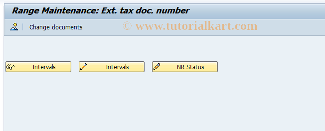 SAP TCode OBETX - Number Assignment for External Tax Docum