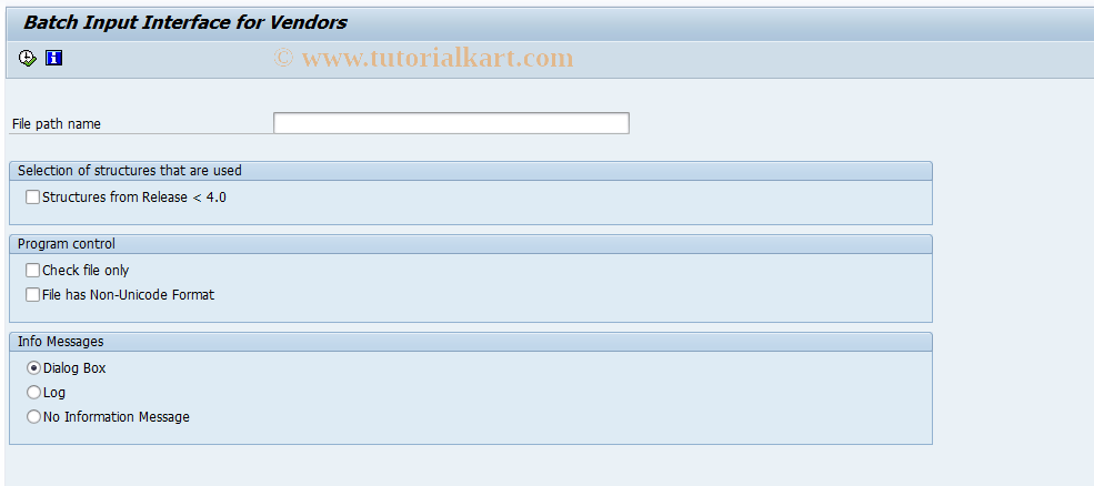 SAP TCode OBF8 - C FI Batch Input Vendors