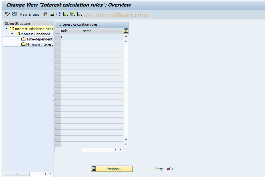 SAP TCode OBI1 - C FI Maintain int.rules & conditions