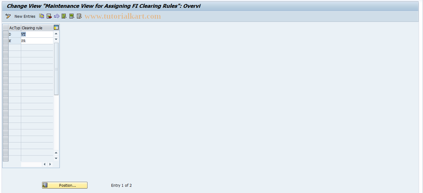 SAP TCode OBIB - Parameter Transaction for V_TFAGM