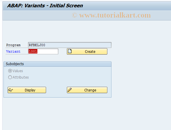 SAP TCode OBJ2 - C FI Year End Compact Document Journal