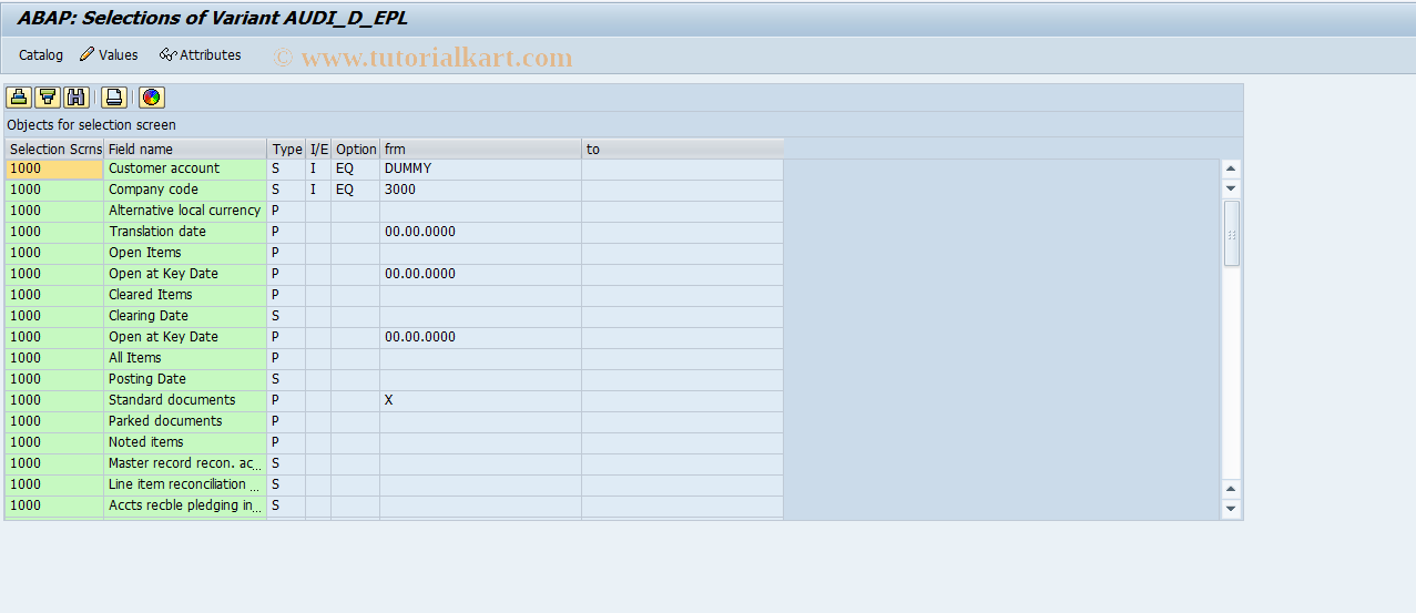 SAP TCode OBK1 - C FI Year End OI Customer List