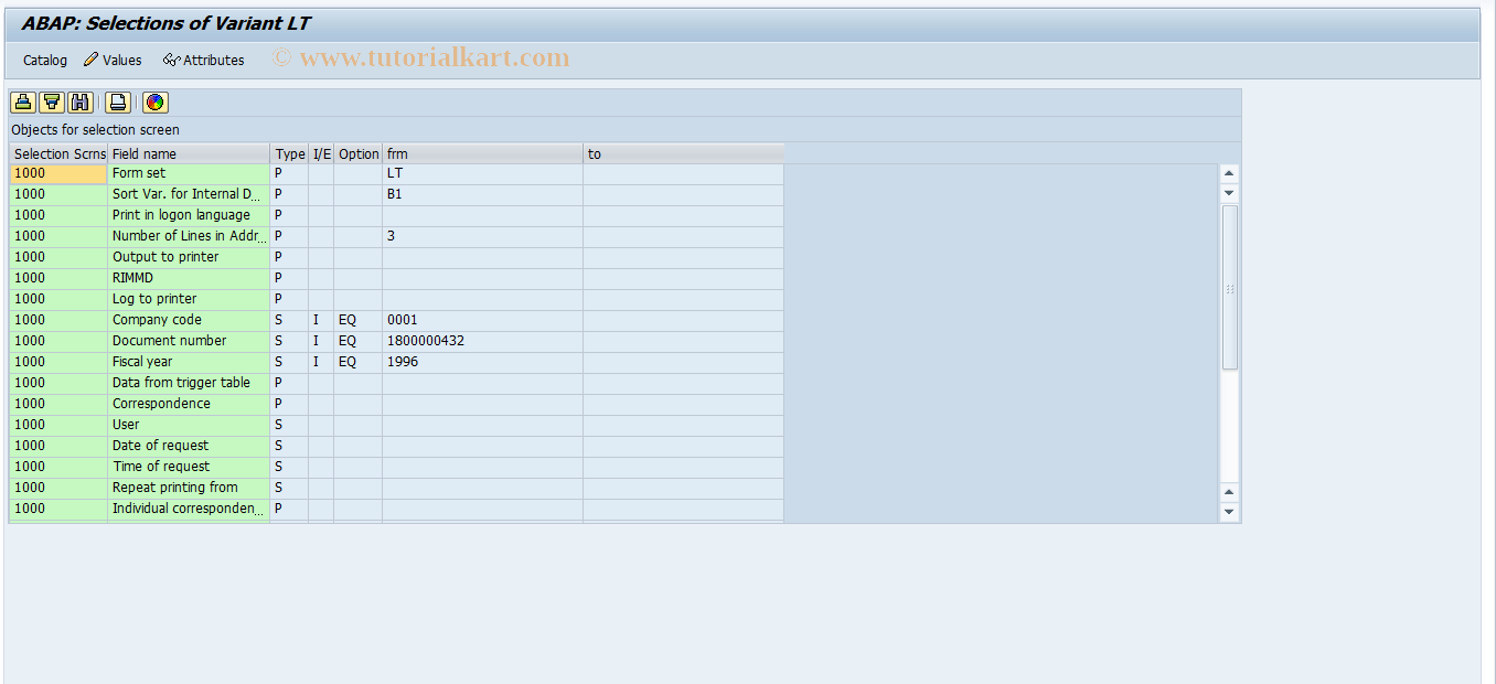 SAP TCode OBKB - Internal Documents Correspondence