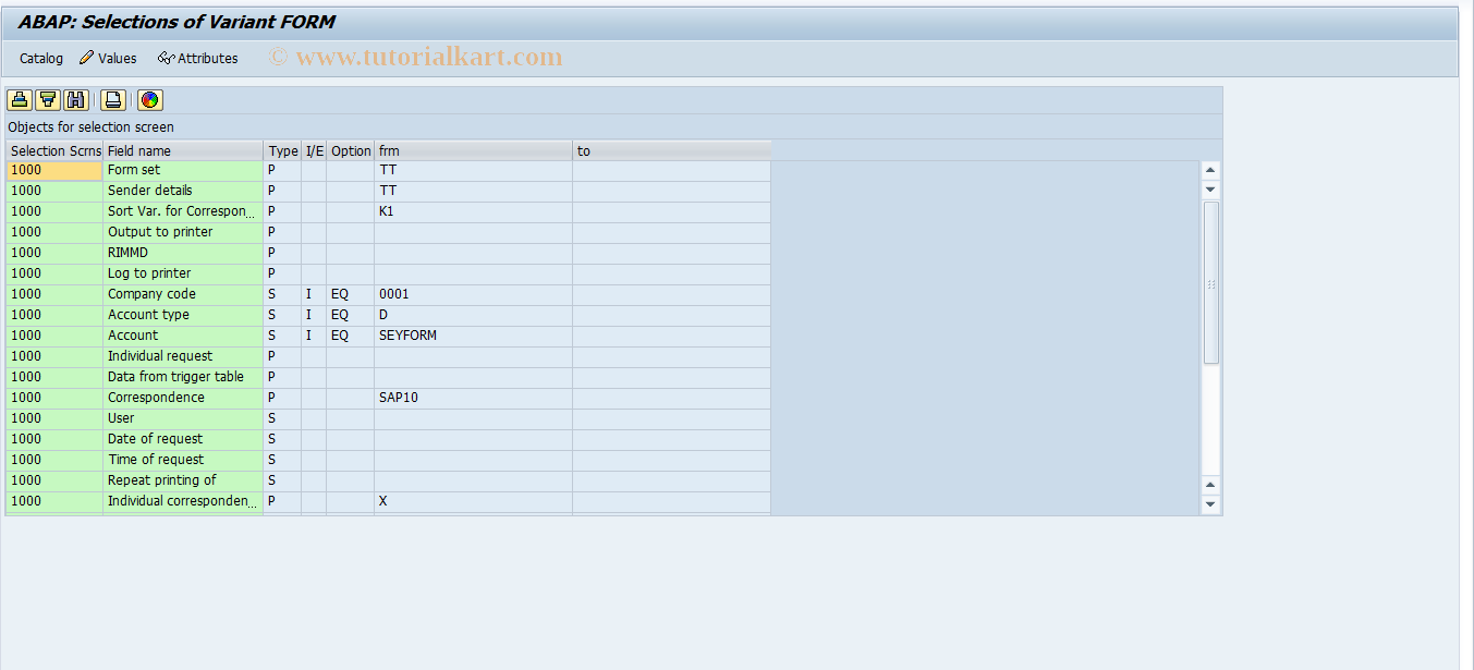 SAP TCode OBKC - Individual Letters Correspondence