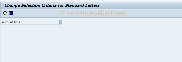 SAP TCode OBKG - Correspondence Sel.Criteria Letters