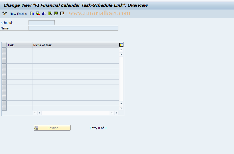 SAP TCode OBKW - C FI Table T011V Maintenance