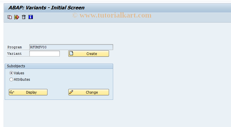 SAP TCode OBM1 - C FI Month End Advance Tax Return