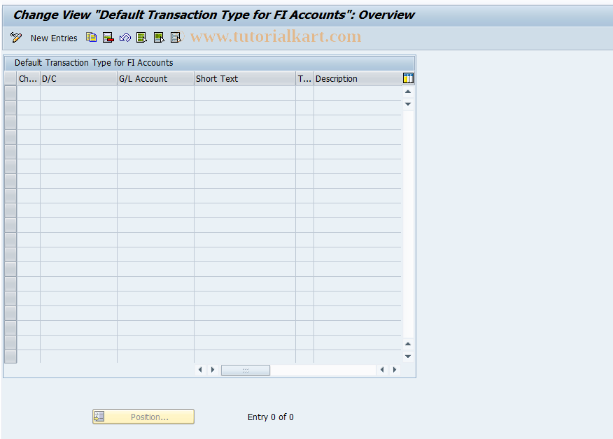 SAP TCode OBMA - Default Transaction Type for FI Acts