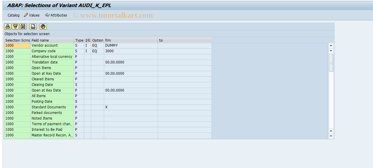 SAP TCode OBN3 - C FI Month End OI Vendor List