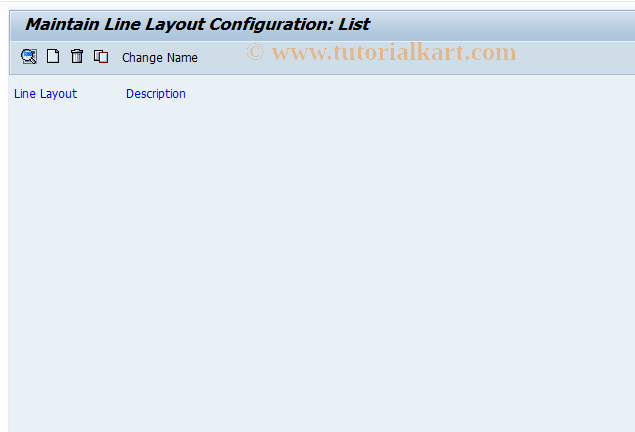 SAP TCode OBOB - C FI FAKP Line Item Line Layout