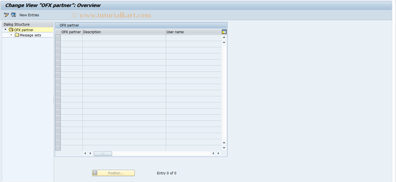 SAP TCode OBOFXBUS - OFX: Business Customizing