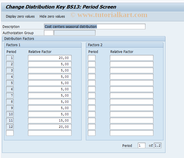 SAP TCode OBP2 - C FI Change Distribution Keys