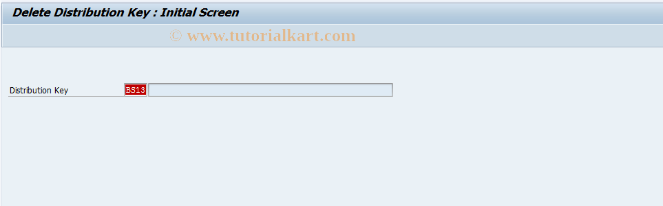 SAP TCode OBP4 - C FI delete distribution key