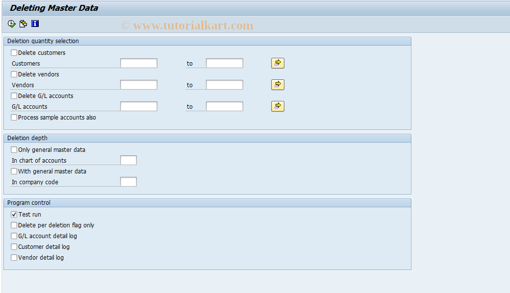 SAP TCode OBR2 - Delete Subledger Accounts