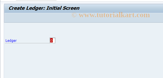 SAP TCode OBS1 - C FI Create Ledger