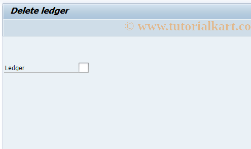 SAP TCode OBS4 - C FI Delete Ledger