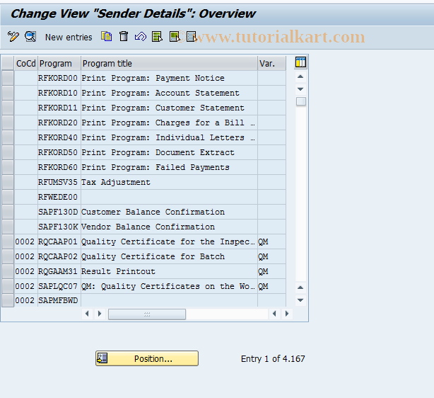 SAP TCode OBW2 - C FI Maintain Table T001G