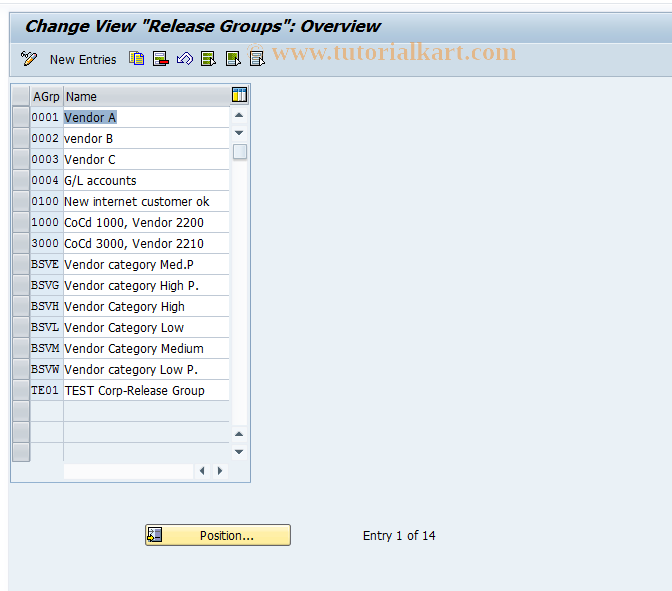 SAP TCode OBWB - C FI Table VBWF08 Maintenance
