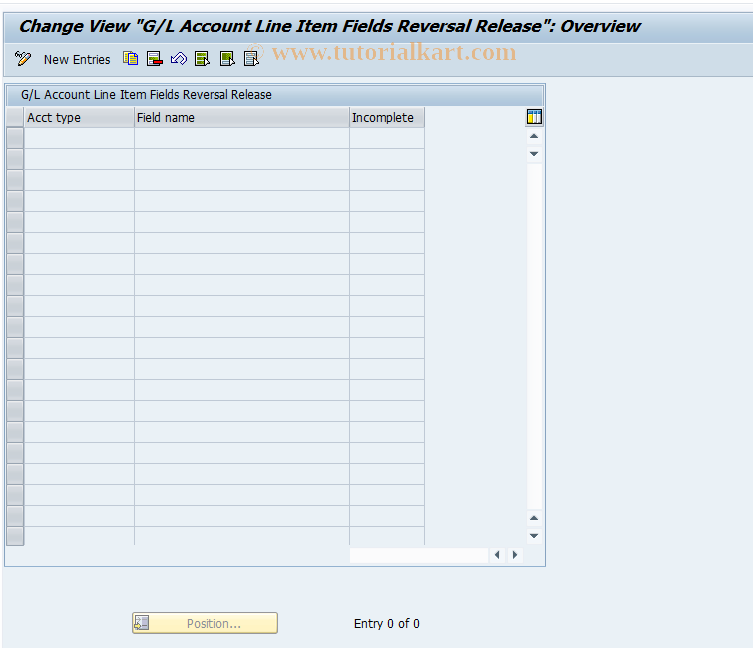 SAP TCode OBWI - C FI Table VBWF04 Maintenance (G/L)