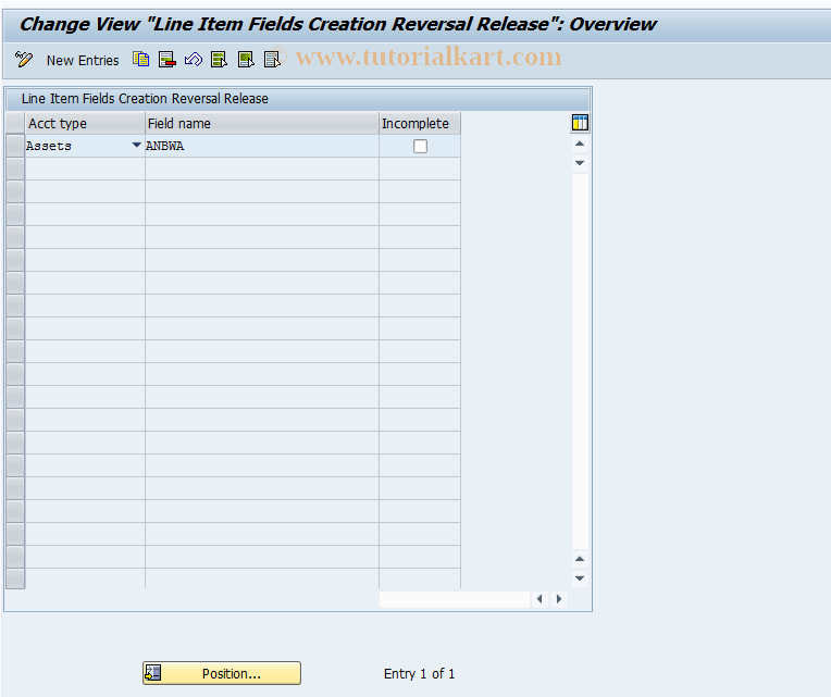 SAP TCode OBWK - C FI Table VBWF04 (Assets)