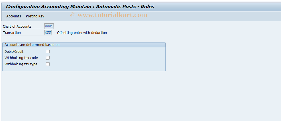 SAP TCode OBWO - C FI Withholding Tax