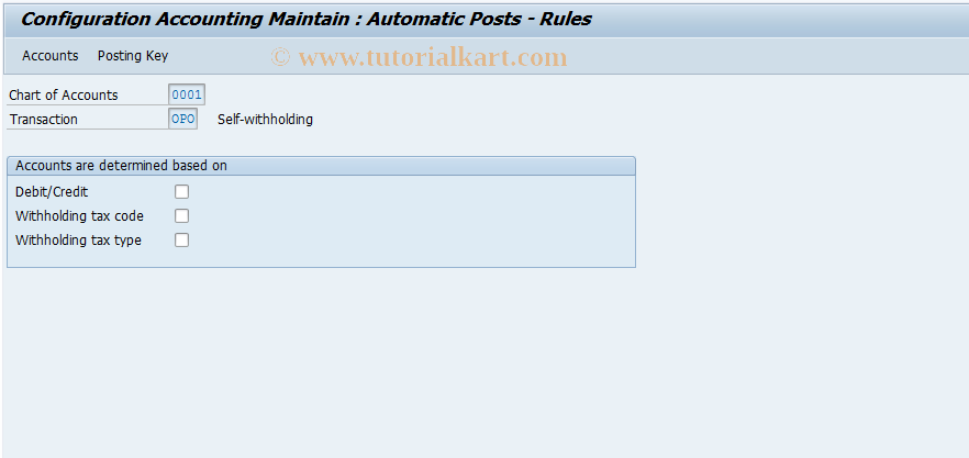 SAP TCode OBWS - C FI Withholding Tax