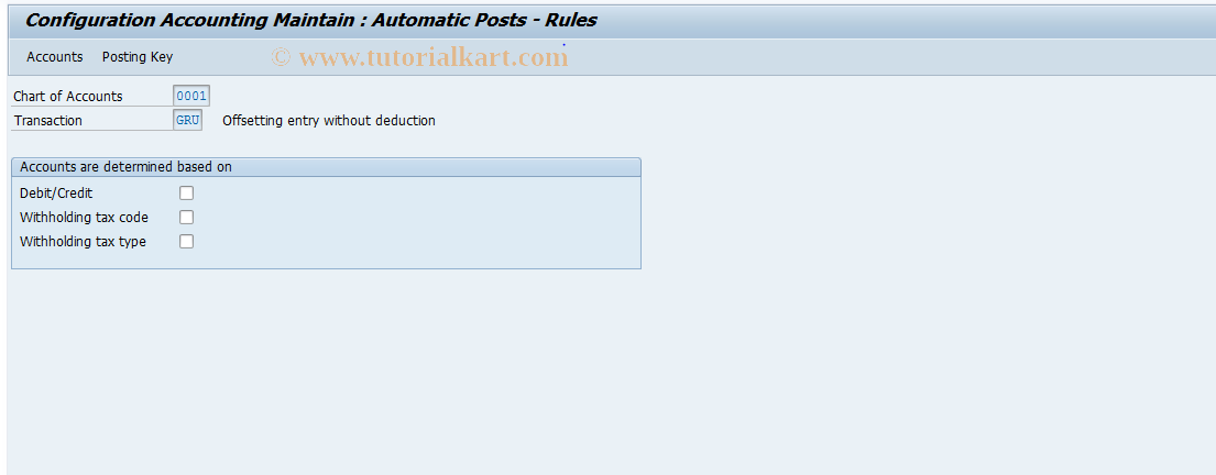 SAP TCode OBWU - C FI Withholding Tax