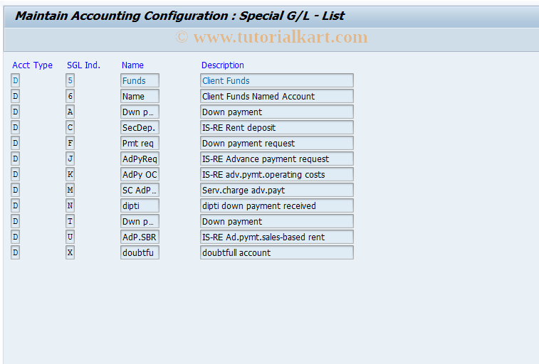 SAP TCode OBXR - C FI Table T074