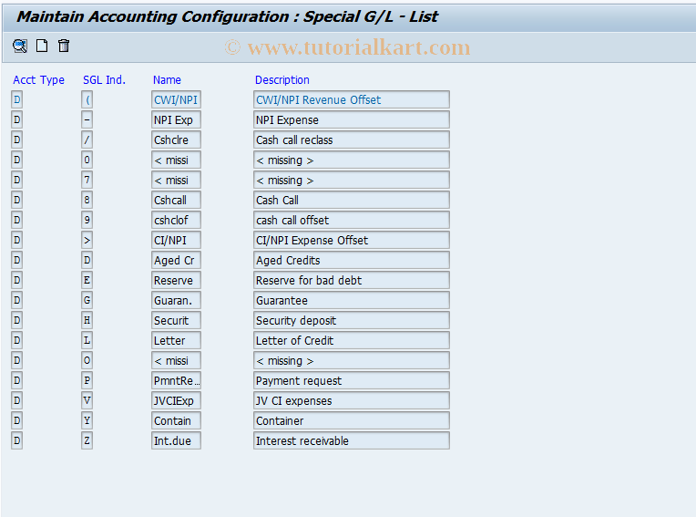 SAP TCode OBXY - C FI Table T074