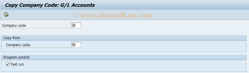 SAP TCode OBY2 - C FI Copy company code (G/L account)