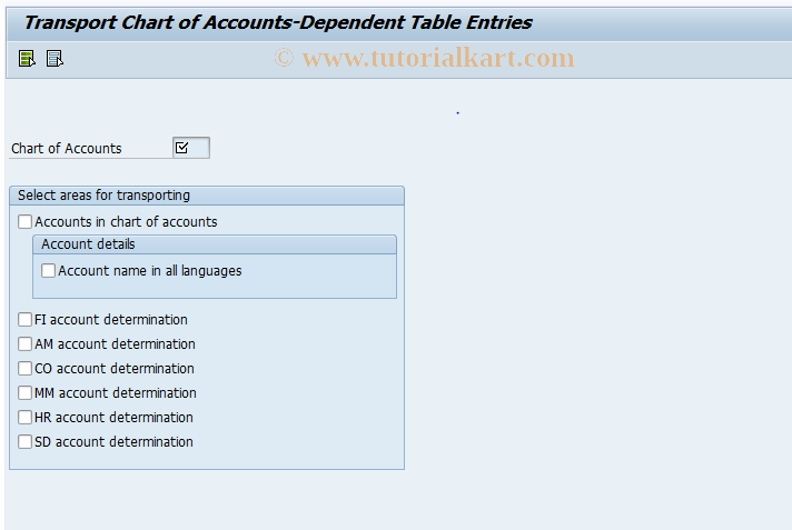 Display Chart Of Accounts In Sap Tcode