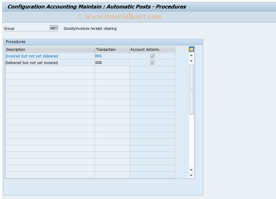 SAP TCode OBYP - C FI Table T074 Check/Bill of Exch.