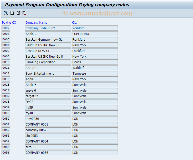 SAP TCode OBZ1 - C FI FBZP T042B